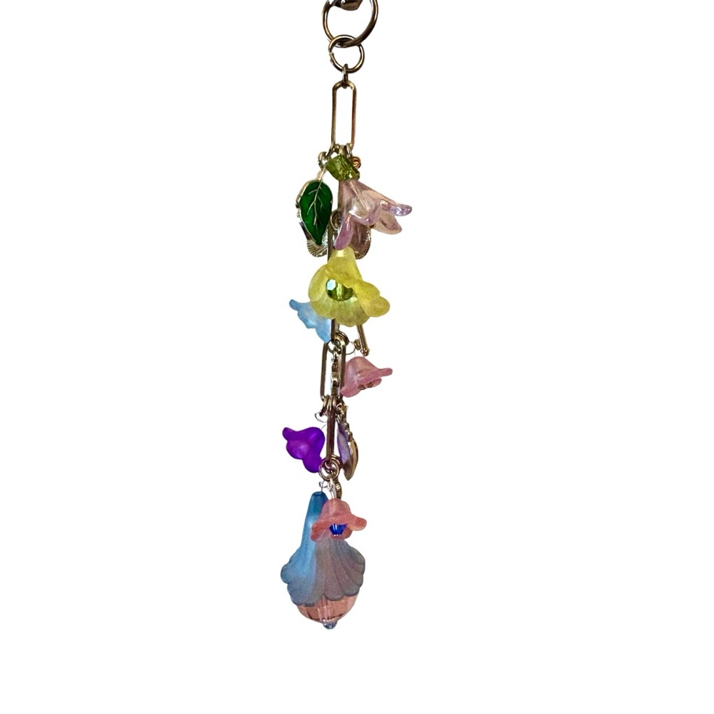 Assorted Enamel Charms, Lucite Flowers and Swarovski Crystal Bag Charm/Key Chain - Picture 5 of 5